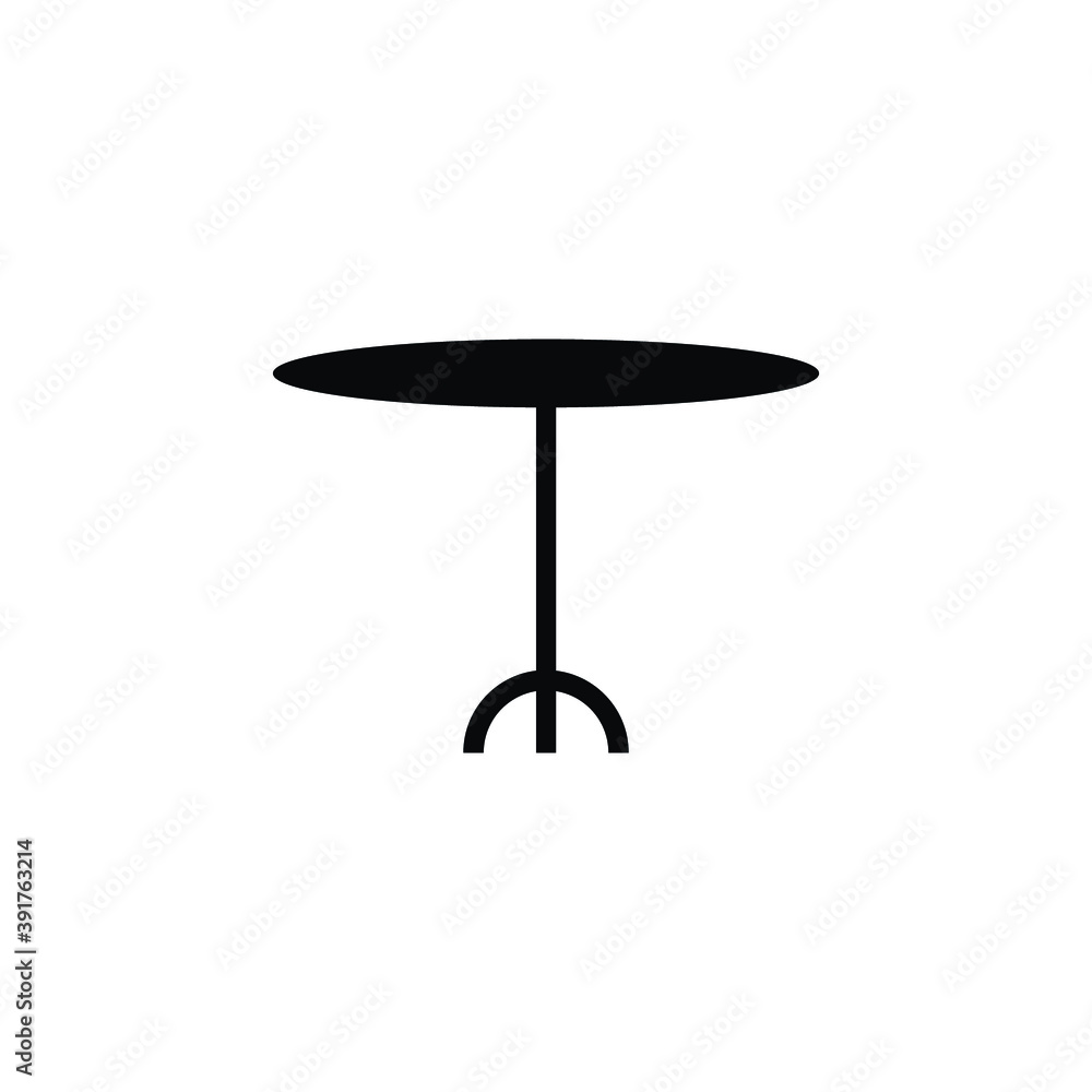 Round Table icon vector icon on white background