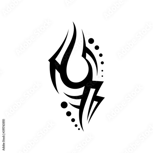 tribal pattern tattoo vector art design,tattoo tribal abstract sleeve, sketch art design isolated on white background,Simple logo.