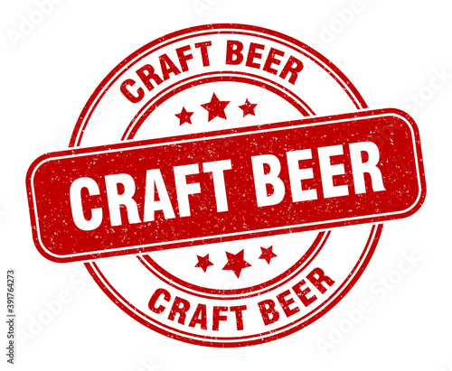 craft beer stamp. craft beer label. round grunge sign