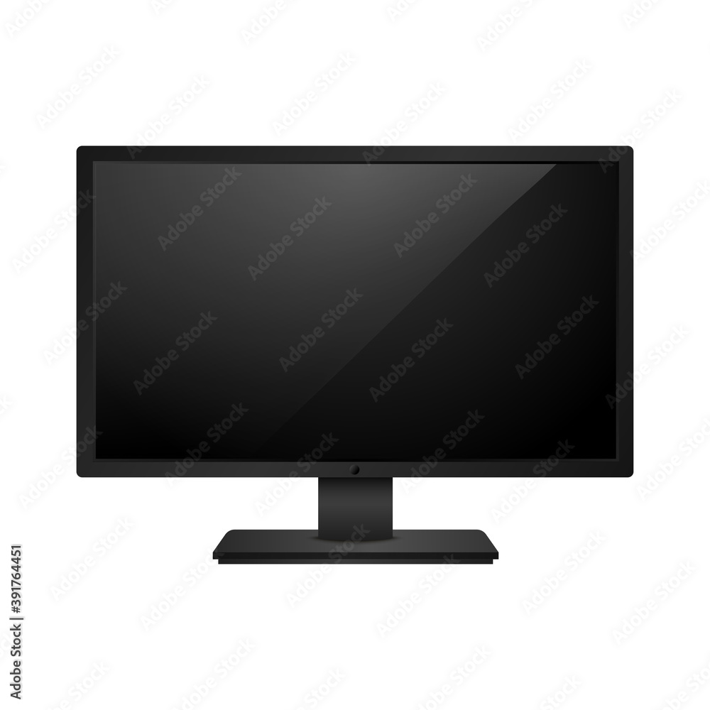 Realistic TV or monitor mock up. Vector. Realistic TV or monitor mock up. Vector.