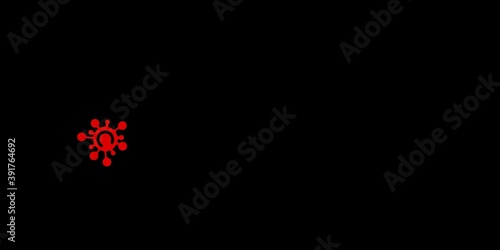 Dark red vector texture with disease symbols.