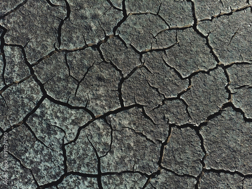 dry ground texture on dry lake