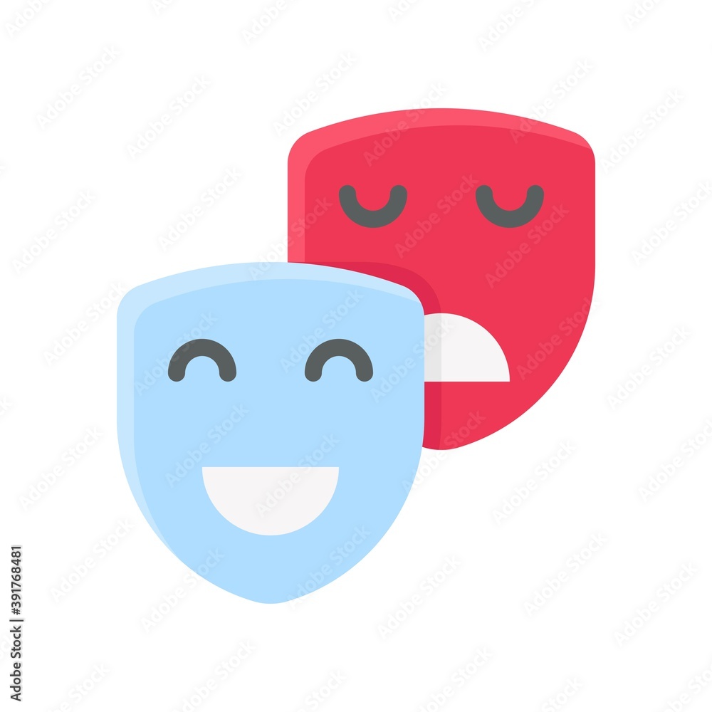 high school related face masks with sad and happy face vectors in flat style, high school related face masks with sad and happy face vectors in flat style,