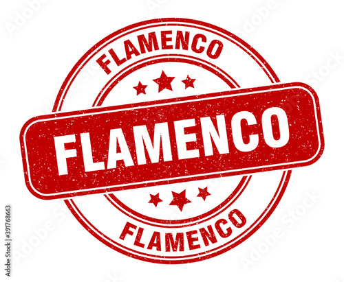 flamenco stamp. flamenco label. round grunge sign