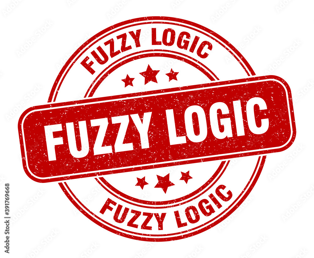 fuzzy logic stamp. fuzzy logic label. round grunge sign fuzzy logic stamp. fuzzy logic label. round grunge sign