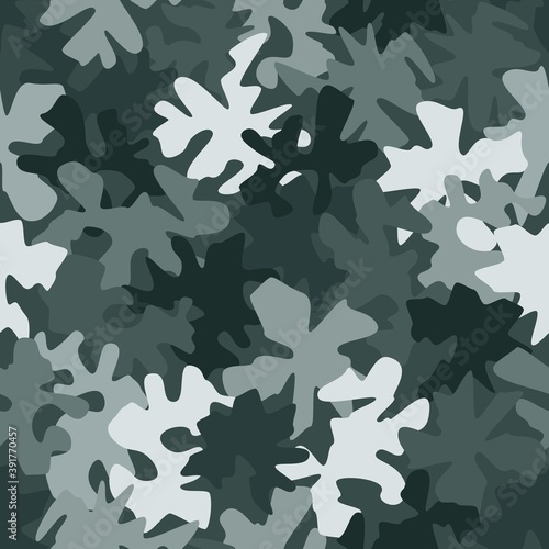 Camouflage pattern background. Classic clothing style masking camo repeat print