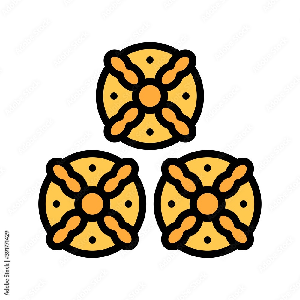 dia de los or muertos related muertos bread of the dead vector with editable stroke,