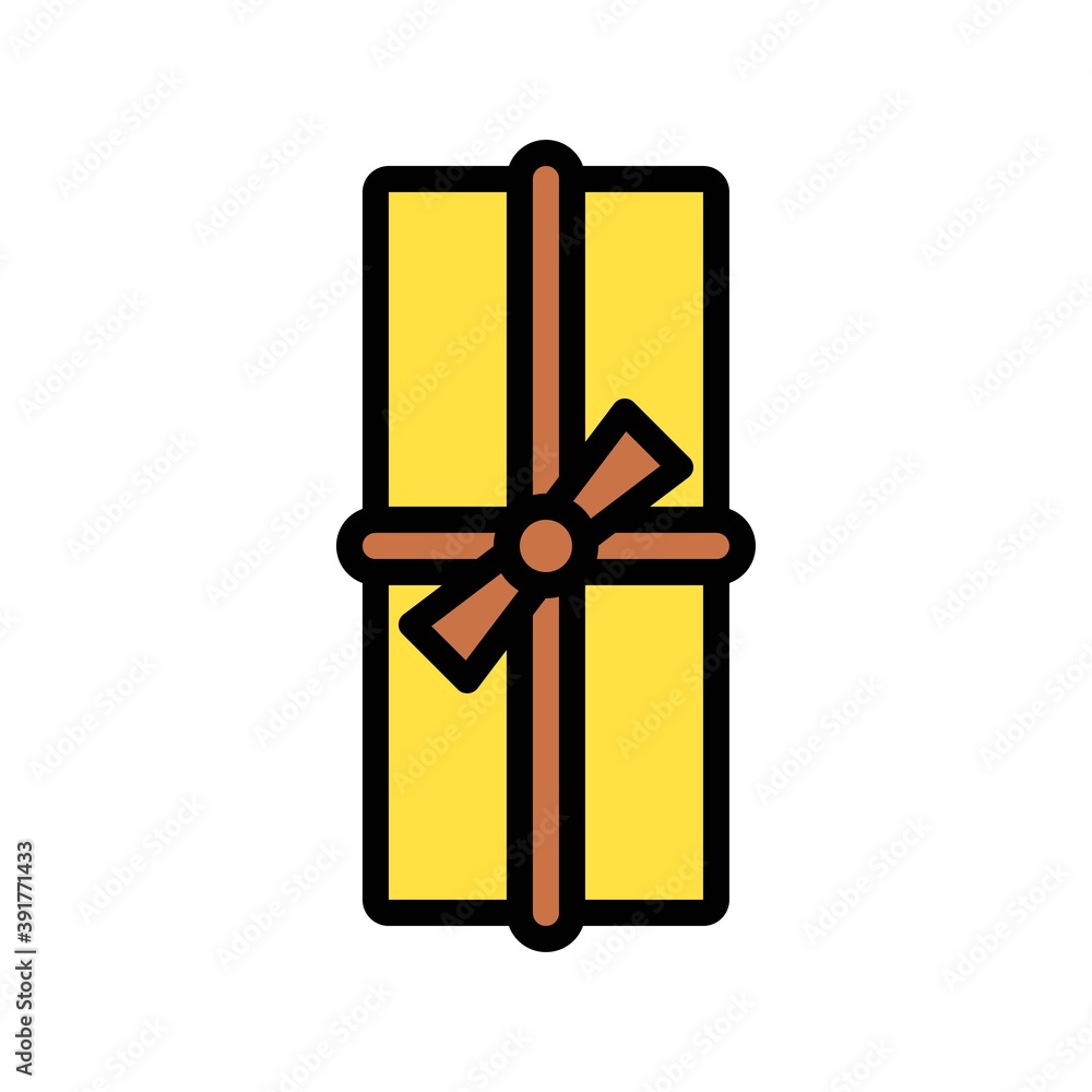 dia de los or muertos related muertos tamale with ribbon vector with editable stroke,