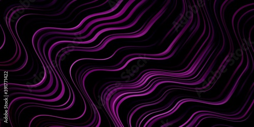 Dark Pink vector background with wry lines.