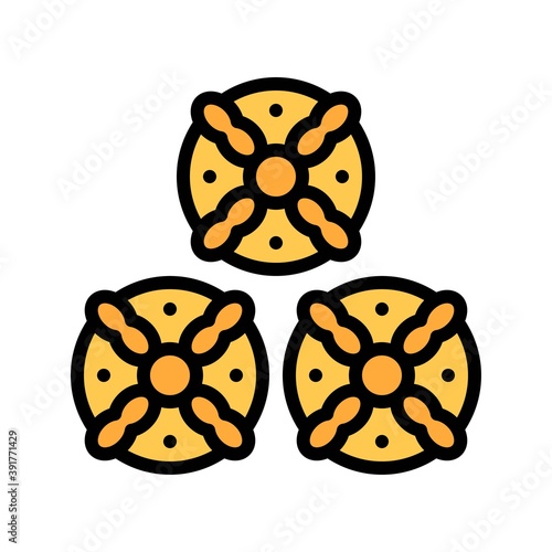 Obraz na płótnie dia de los or muertos related muertos bread of the dead vector with editable stroke, w salonie