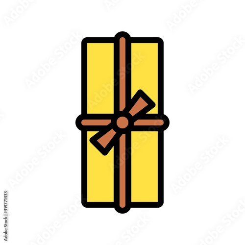 Obraz na płótnie dia de los or muertos related muertos tamale with ribbon vector with editable stroke, w salonie