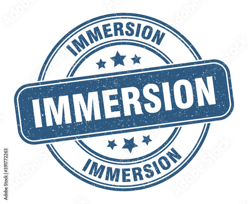 immersion stamp. immersion label. round grunge sign