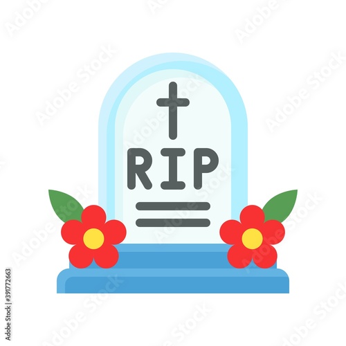 Obraz na płótnie dia de los or muertos related muertos rest in peace with flowers vector in flat style, w salonie