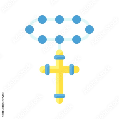 dia de los or muertos related muertos cross sign locket with cross vector in flat style,