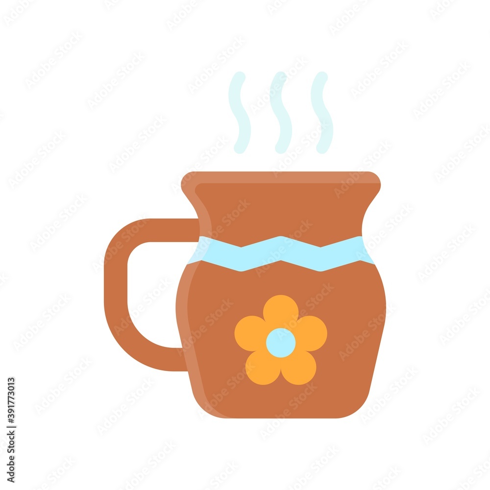 dia de los or muertos related muertos atole or jar vector in flat style, dia de los or muertos related muertos atole or jar vector in flat style,