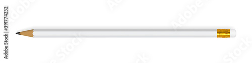 pencil isolated on white background mock up