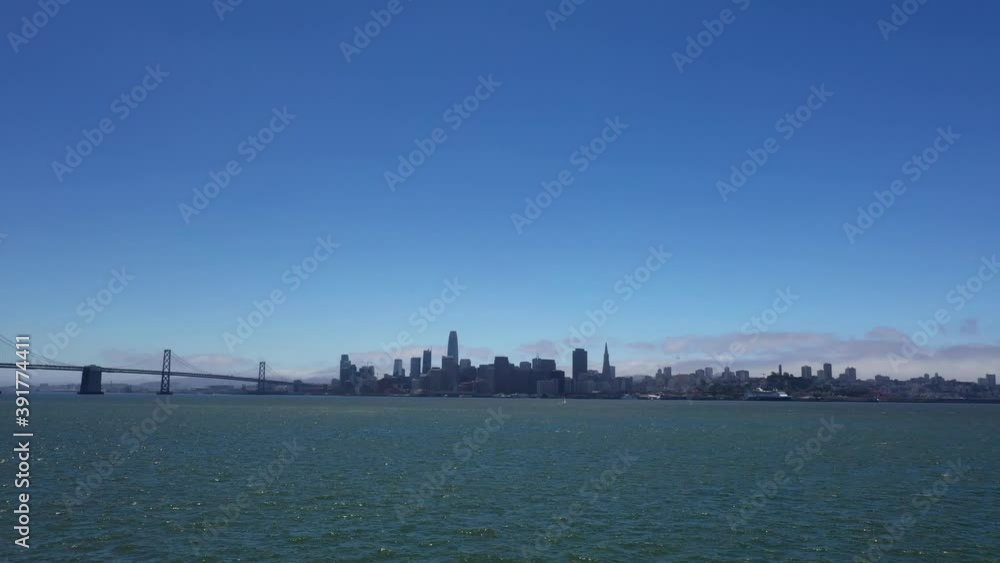 San Francisco – Oakland Bay City Skyline Bridge California Drone View San Francisco – Oakland Bay City Skyline Bridge California Drone View