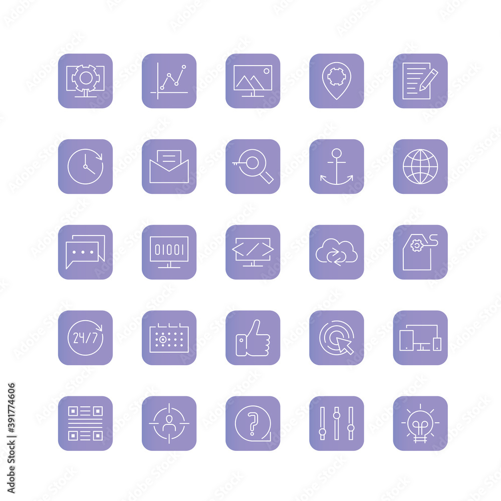 Line icons set. SEO pack. Vector illustration for web and Ui/UX details, business and marketing concepts, start up and job
Line icons set. SEO pack. Vector illustration for web and Ui/UX details, business and marketing concepts, start up and job