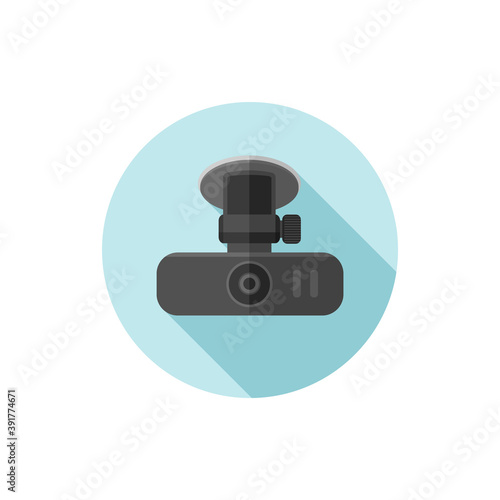 Vector flat design Car dash cam