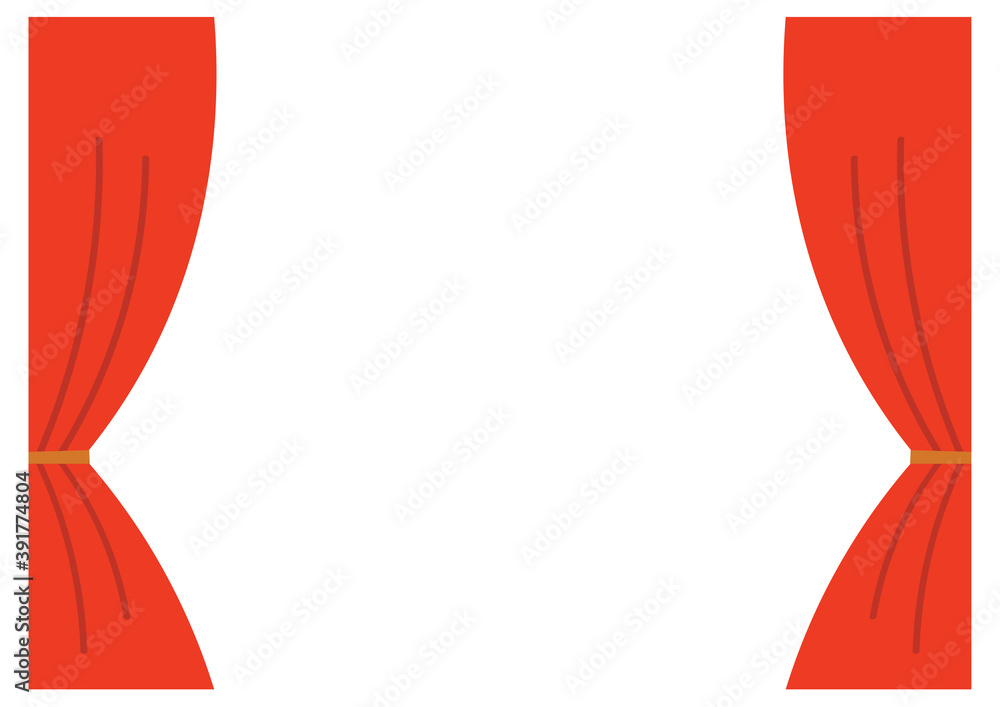 舞台のドレープカーテンのイラスト Stock Vector Adobe Stock