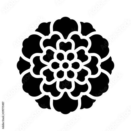 Obraz na płótnie dia de los or muertos related muertos marigold flower vector in solid design, w salonie