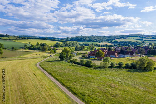 Fototapeta Naklejka Na Ścianę i Meble -  Panorama over a landscape of village in Germany