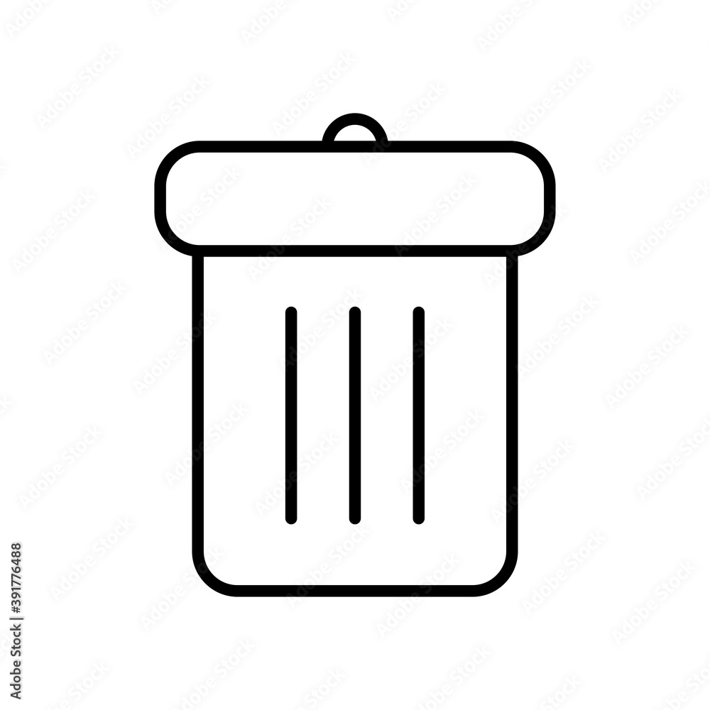 trash can icon, line style trash can icon, line style