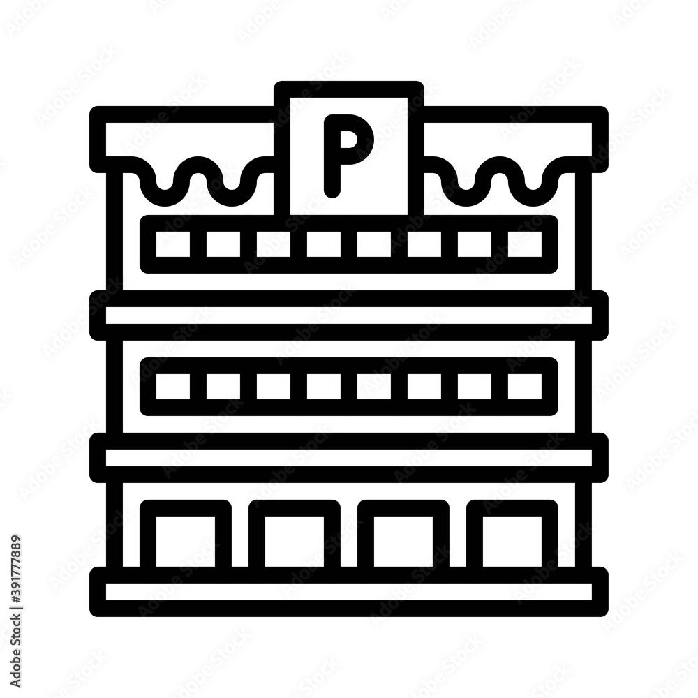 snow town in winter related bank building with ice and windows vectors in lineal style,
