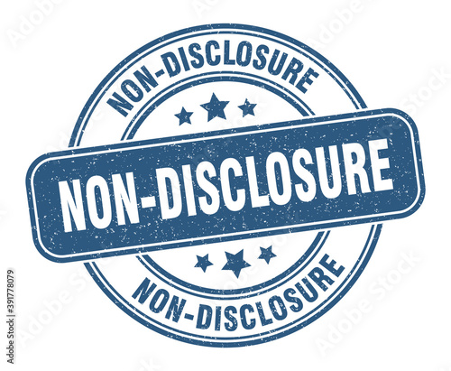 non-disclosure stamp. non-disclosure label. round grunge sign