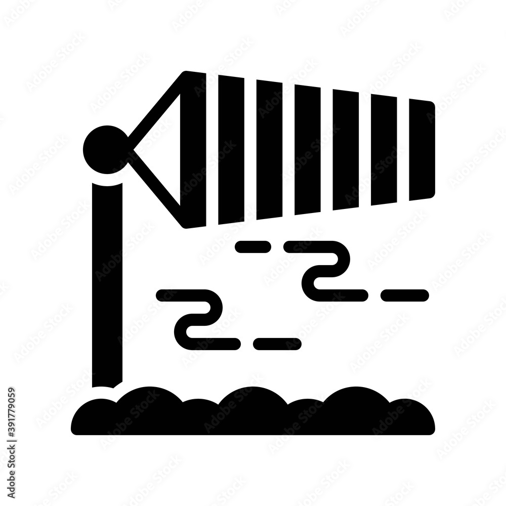 snow town in winter related windsock with stand and ice vectors in solid design,