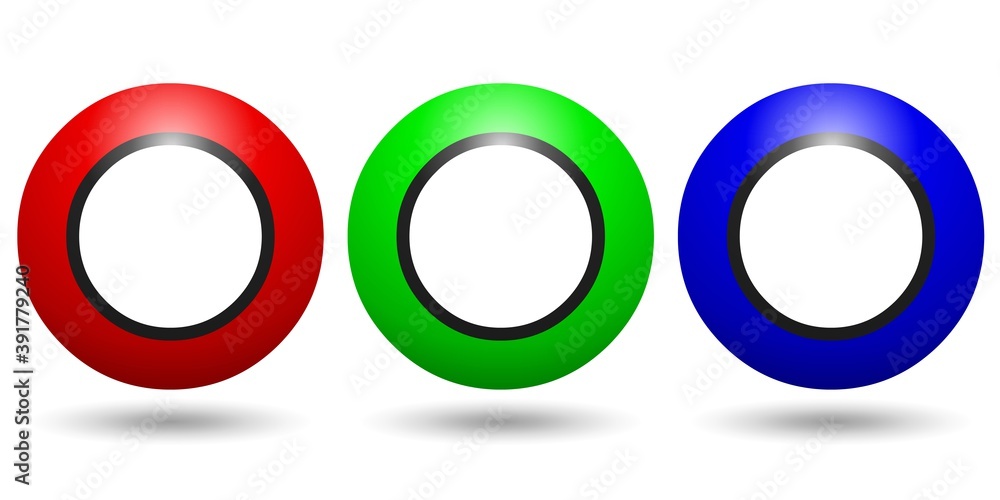 Boules de loto vide sur fond blanc Boules de loto vide sur fond blanc