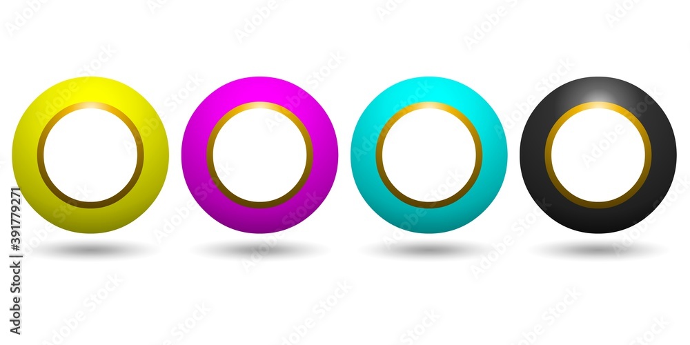 Boules de loto vide sur fond blanc Boules de loto vide sur fond blanc