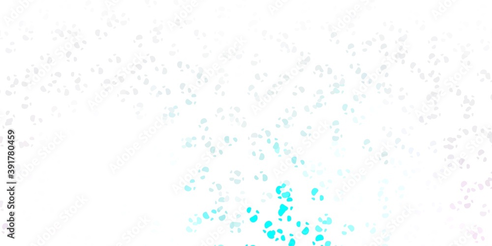 Light pink, blue vector background with random forms.