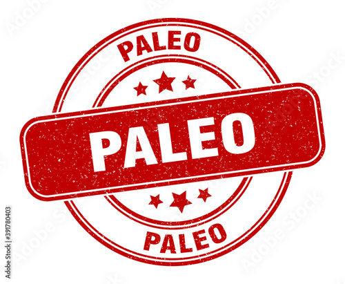 paleo stamp. paleo label. round grunge sign