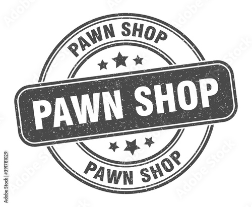 pawn shop stamp. pawn shop label. round grunge sign