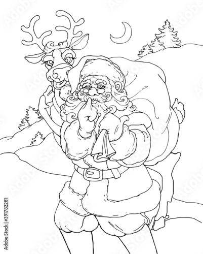 santa claus with gifts