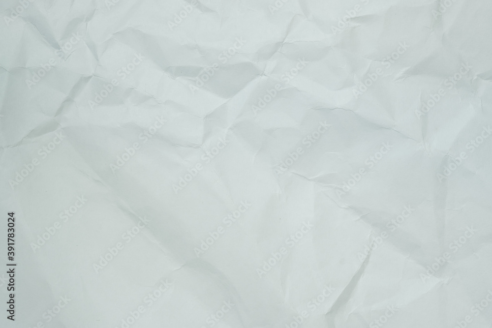 Fototapeta premium Texture of white recycle crumpled paper, copy space for text.