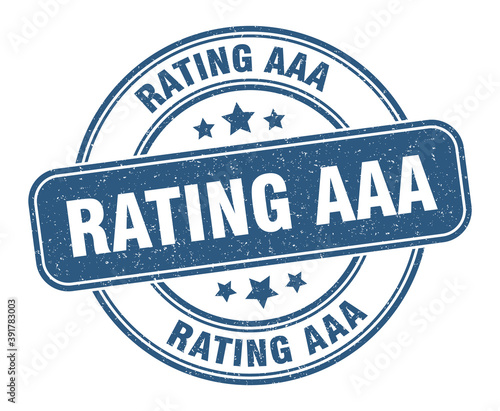 rating aaa stamp. rating aaa label. round grunge sign