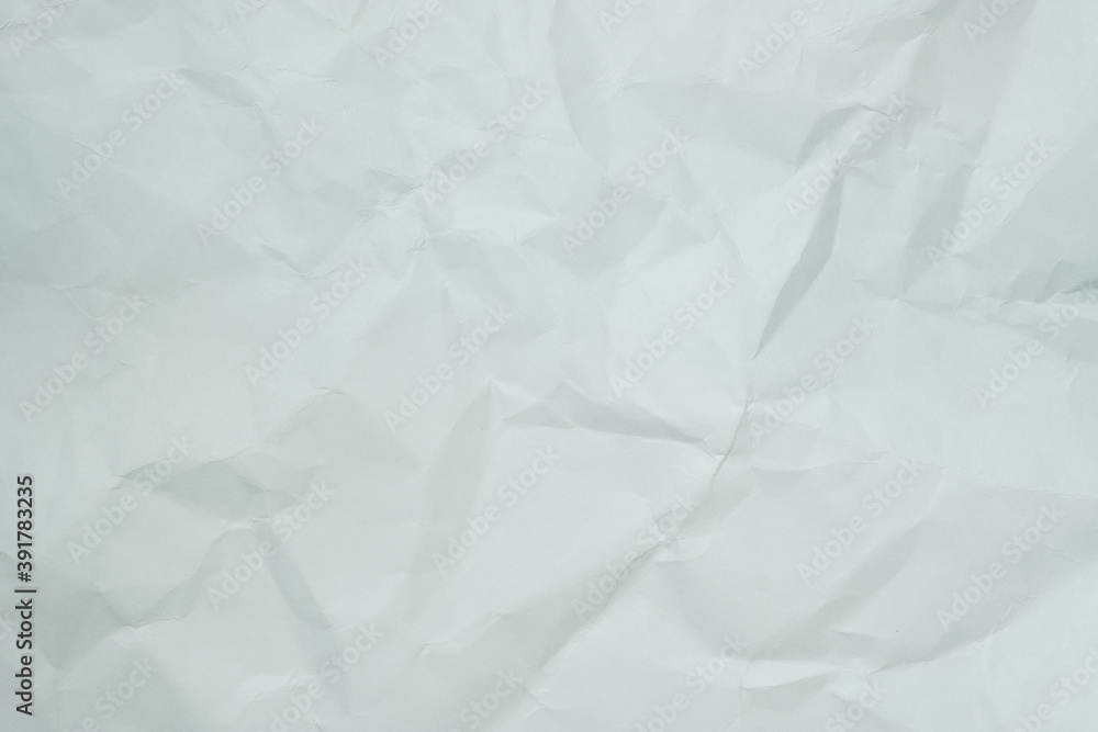 Obraz premium Texture of white recycle crumpled paper, copy space for text.