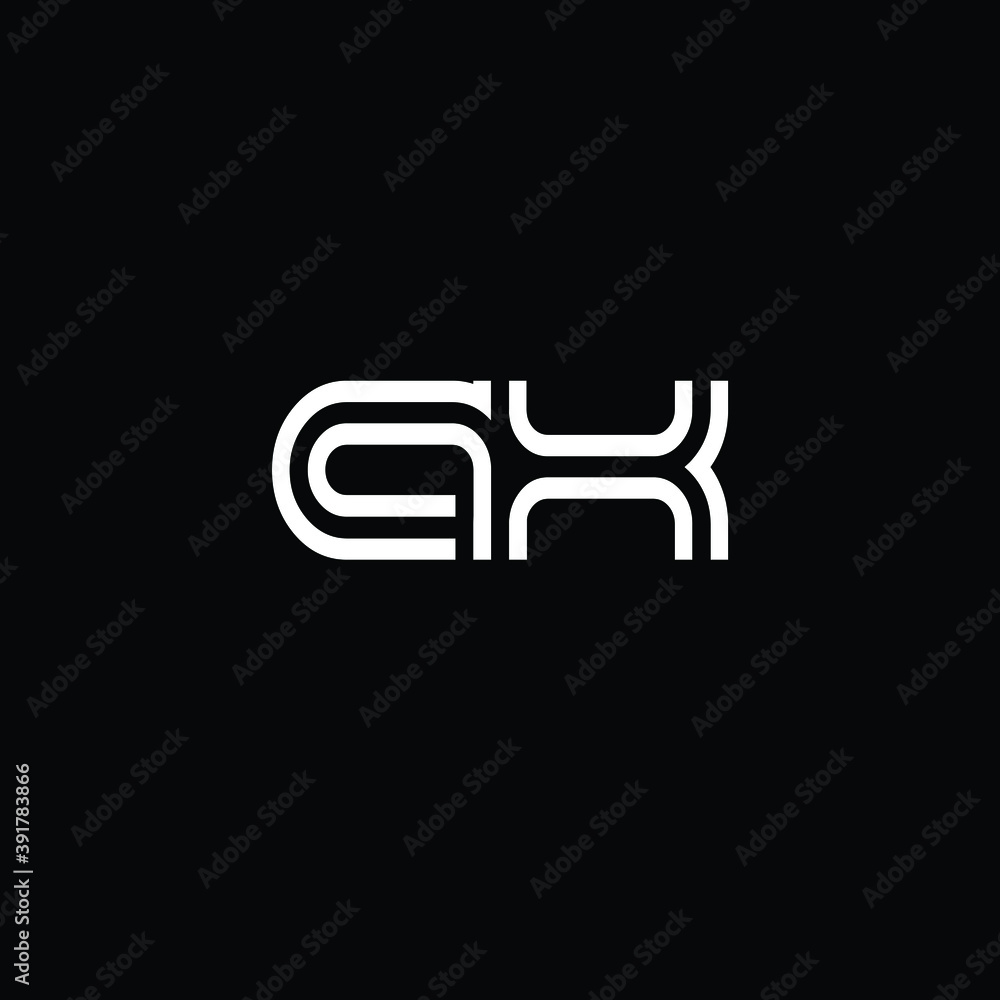 Creative Professional Trendy and Minimal Letter AX Logo Design in Black and White Color, Initial Based Alphabet Icon Logo in Editable Vector Format Creative Professional Trendy and Minimal Letter AX Logo Design in Black and White Color, Initial Based Alphabet Icon Logo in Editable Vector Format