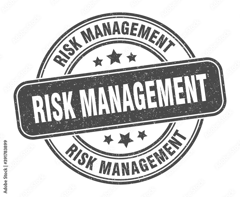 Fototapeta premium risk management stamp. risk management label. round grunge sign