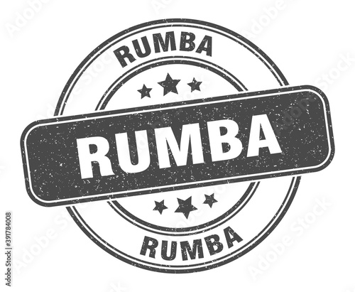 rumba stamp. rumba label. round grunge sign
