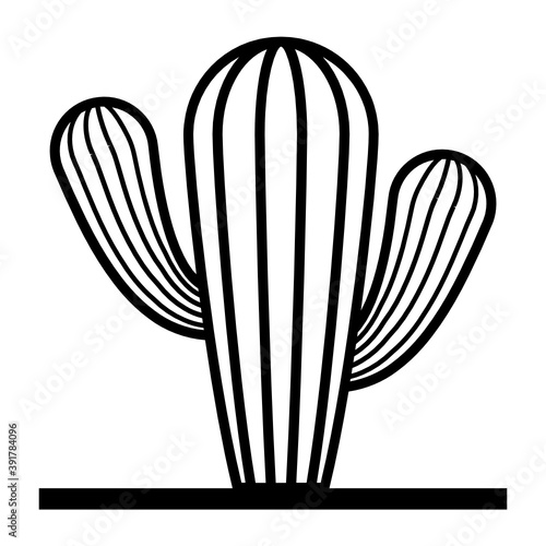Mexican giant cactus Concept, Edible nopal pad Vector Icon design, Mexican culture symbol on White background, Customs & Traditions Signs 