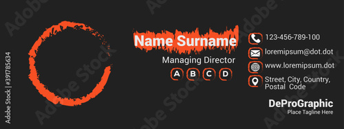 Modern Email Signature template for business banner and professional creative email signature layout illustration for an individual where the author place photo logo