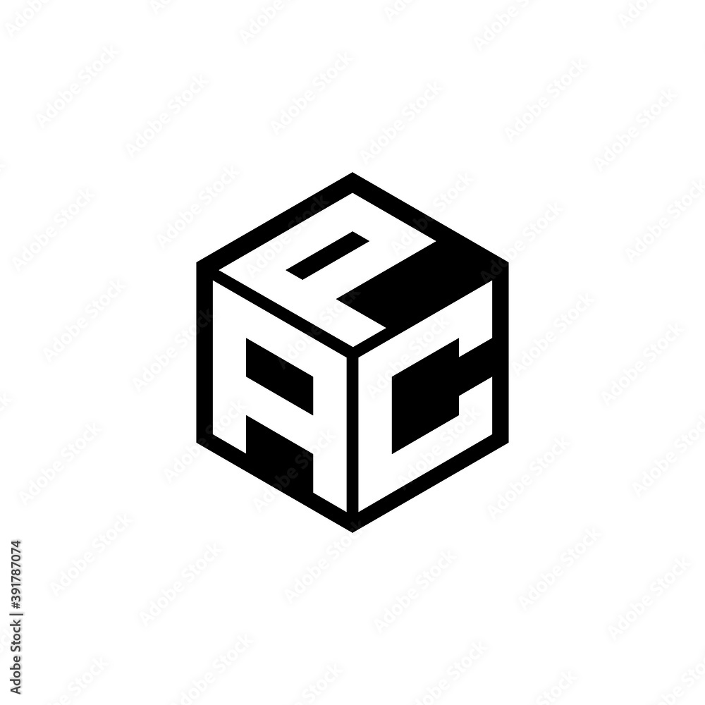 ACP letter logo design with white background in illustrator, cube logo ...