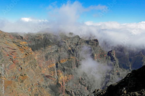 Looking in to the Volcano on La Palma , Canary Islands
