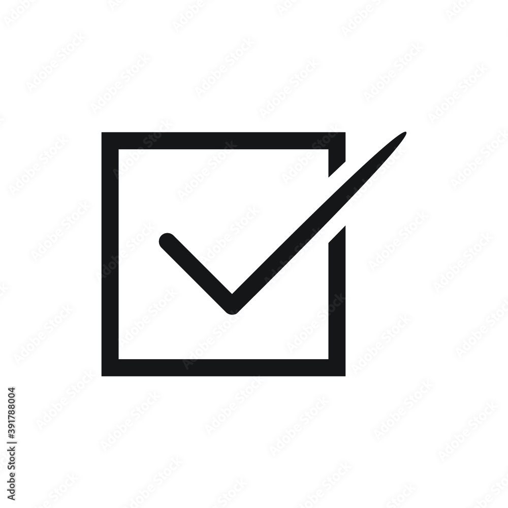 Icon vector graphic of check mark, good for template web Icon vector graphic of check mark, good for template web