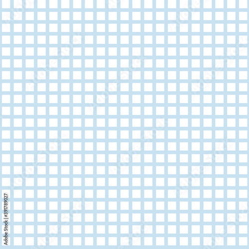 Vector baby blue gingham seamless pattern background.