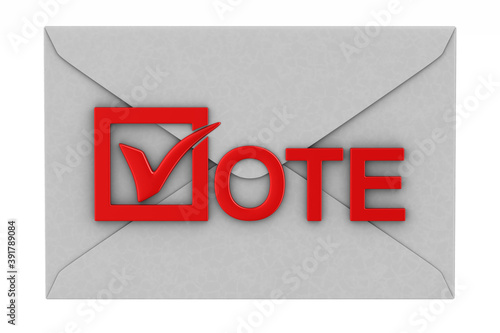 vote by mail on white backg...