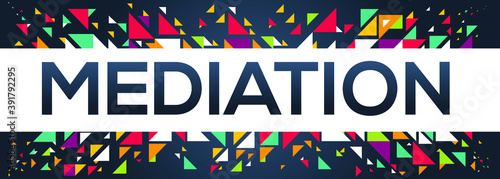 creative colorful (mediation) text design ,written in English language, vector illustration.
